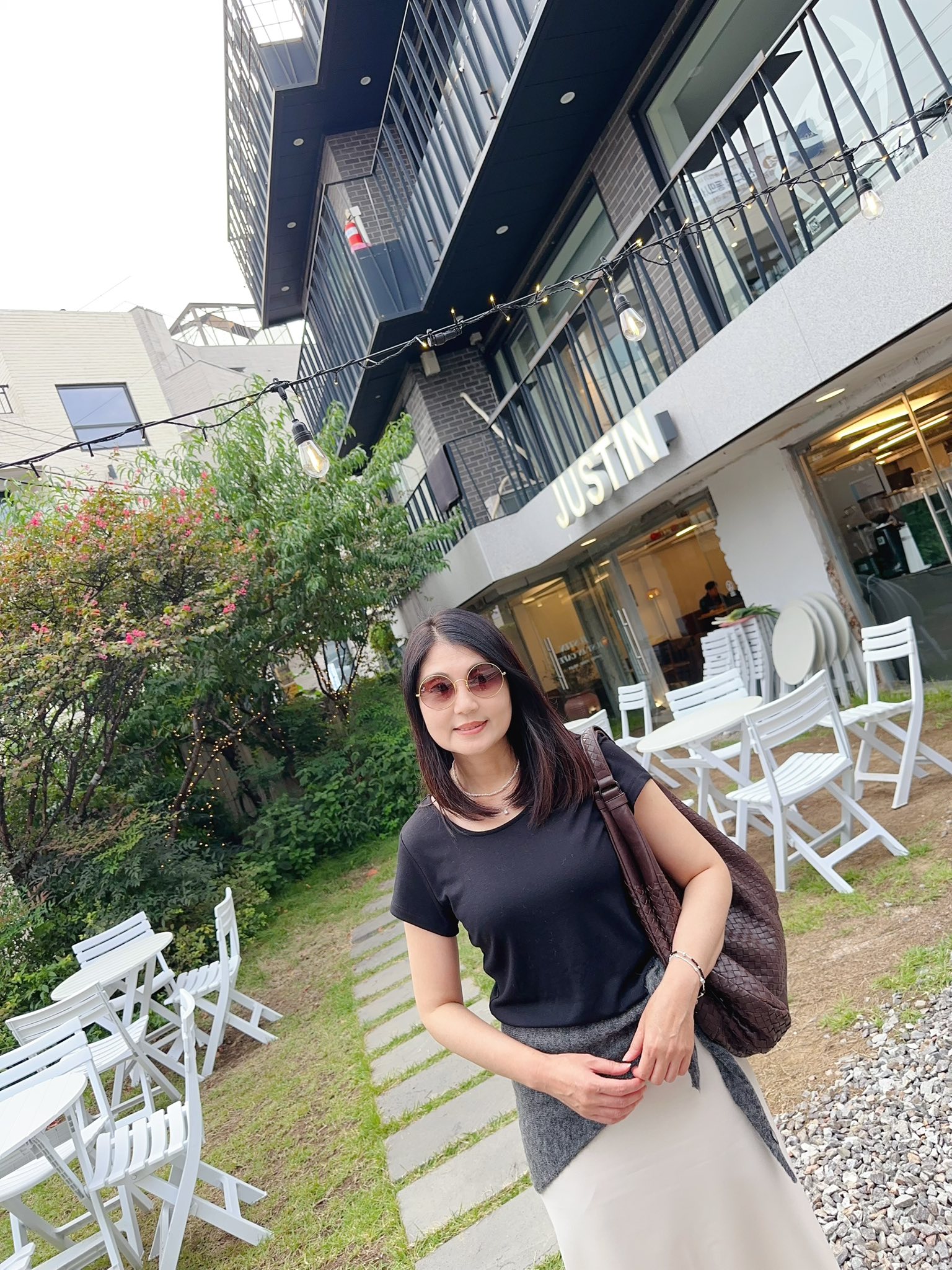 B127.秋日女孩彈性短袖TEE