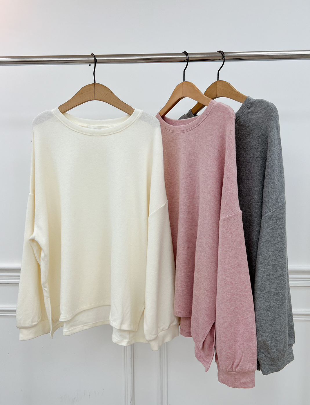 B12.糖果色Q軟舒適落肩TEE