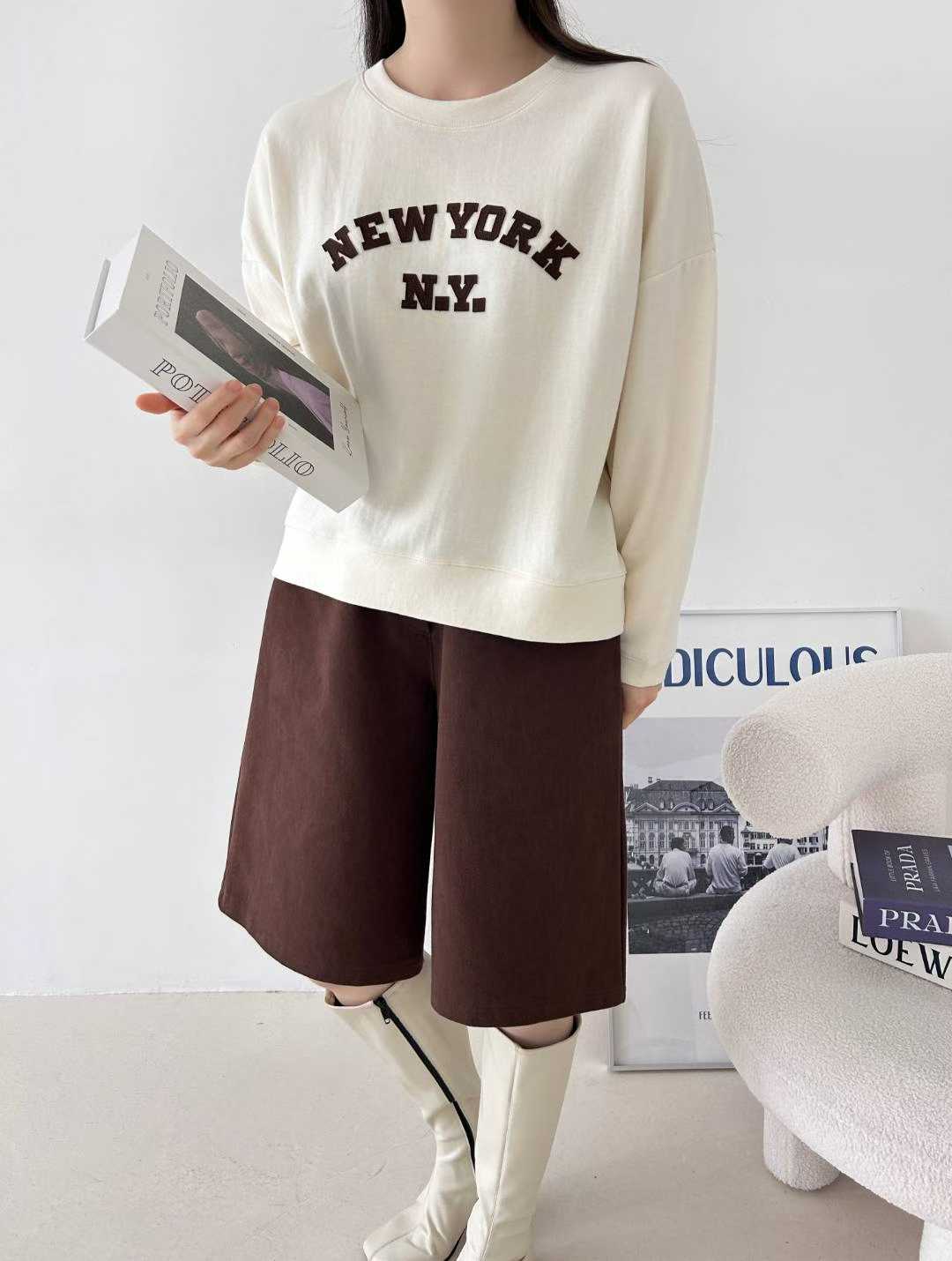 B14.NEW YORK貼布繡大學TEE