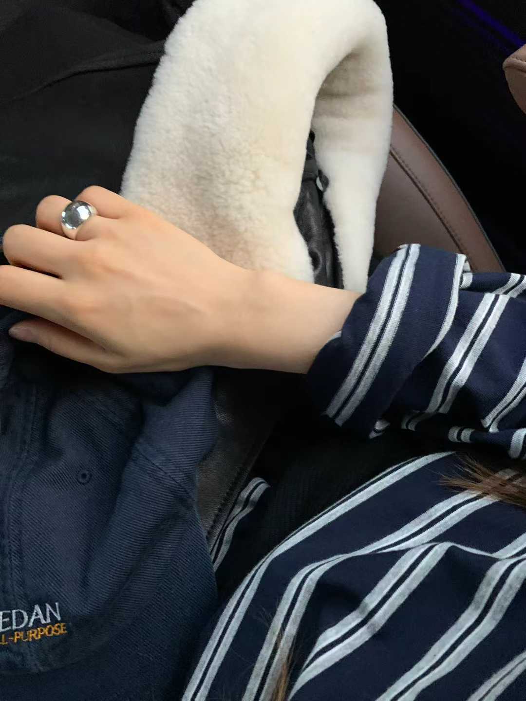 A20.顏值家復古女孩POLO條紋TEE