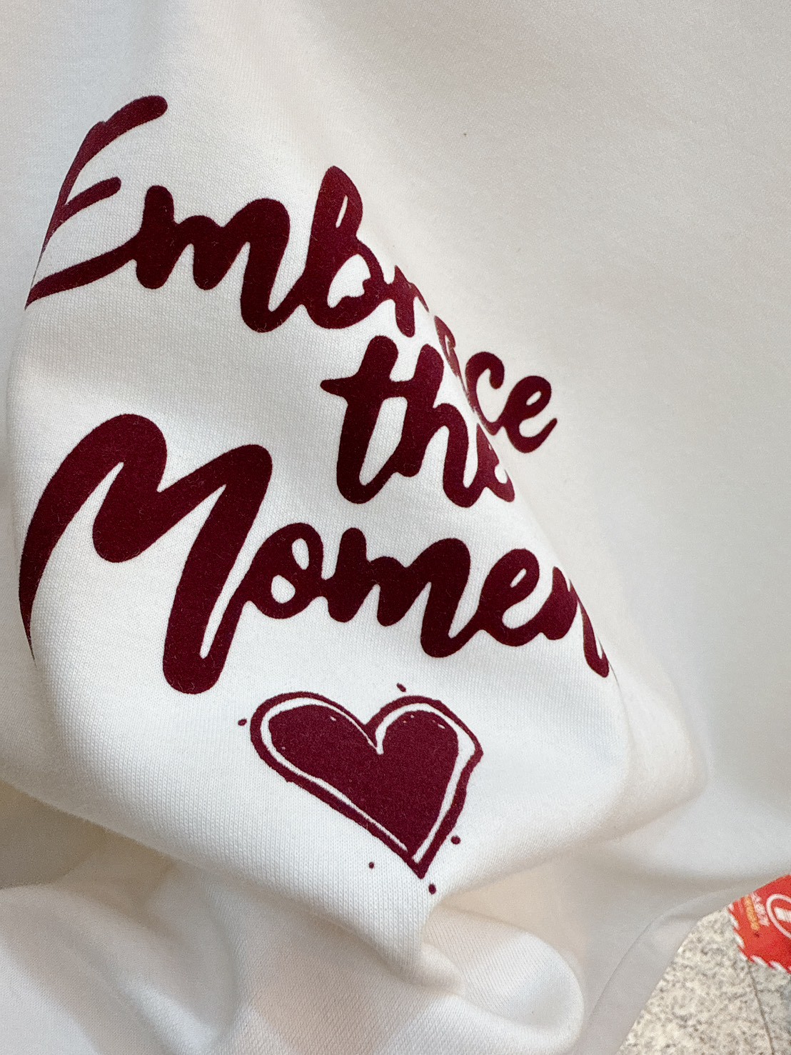 A11.英文愛心磨毛短袖TEE