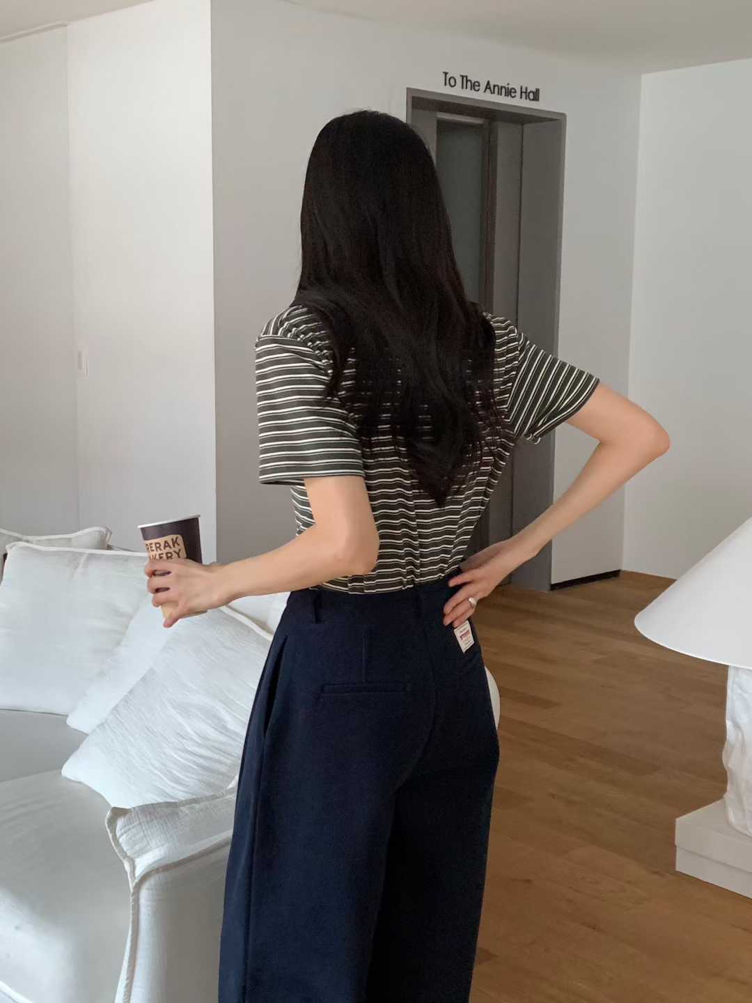 B22.復古撞色條紋圓領短TEE