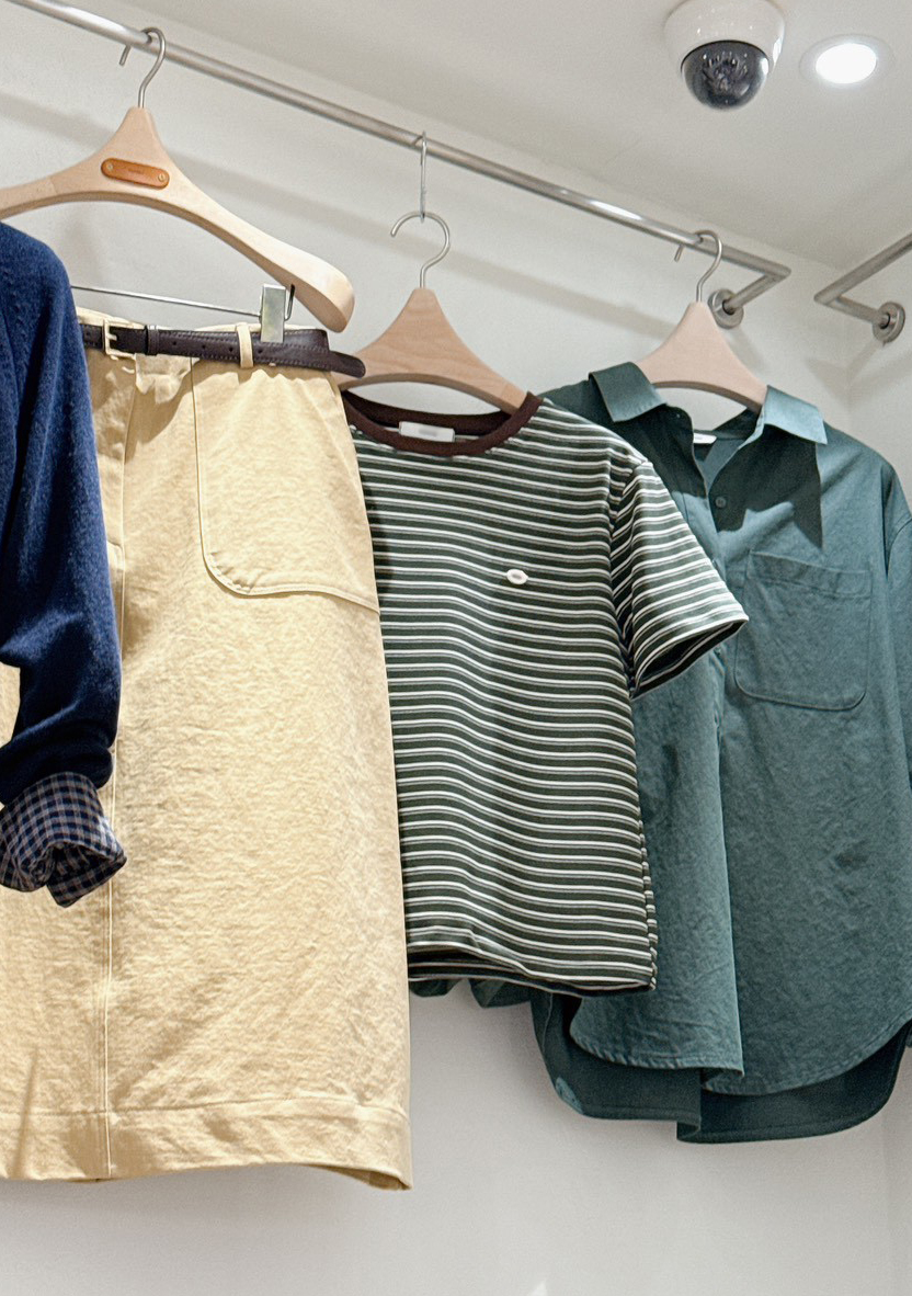 B22.復古撞色條紋圓領短TEE