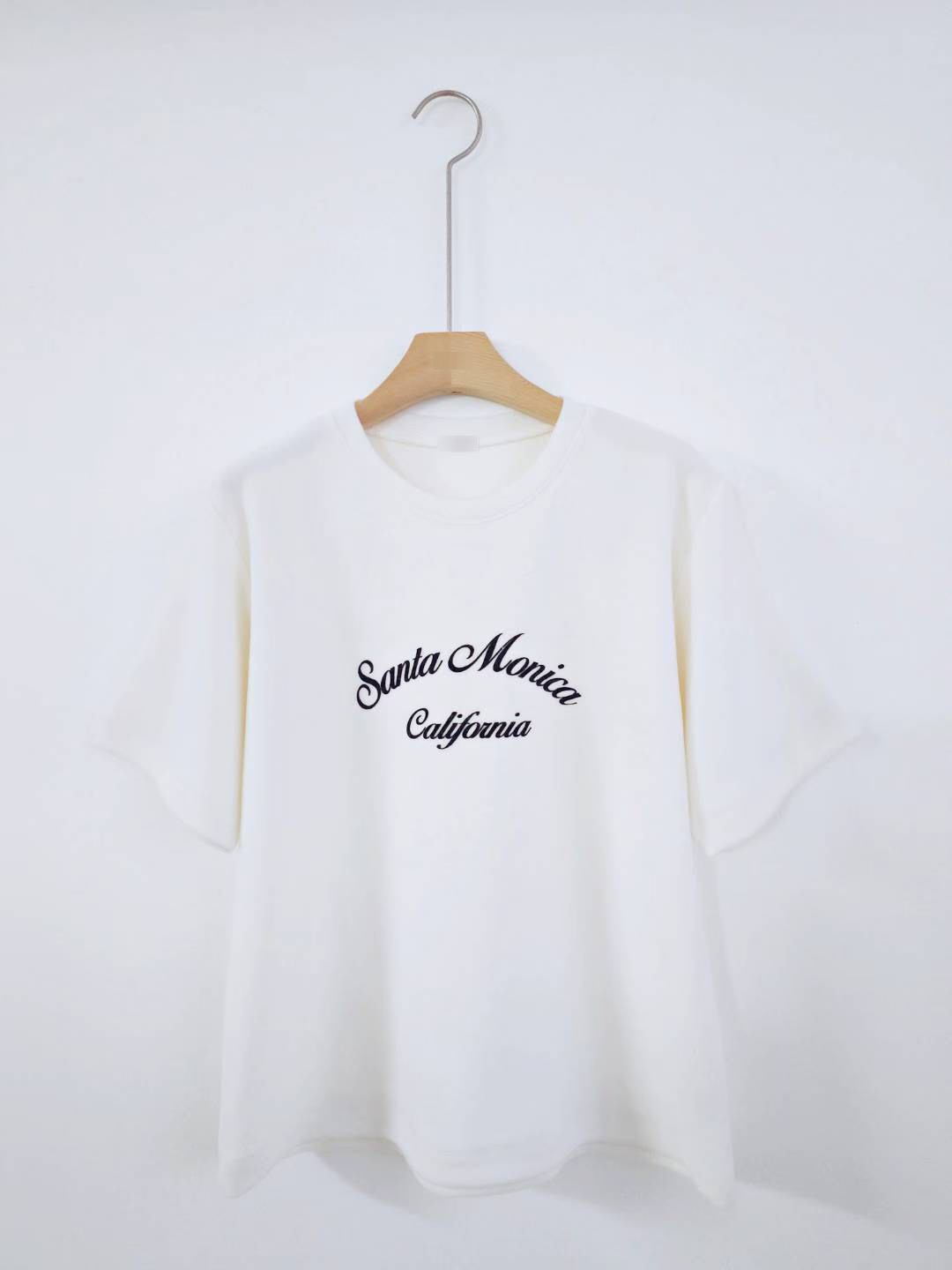 C25.日常外磨毛英文短袖TEE