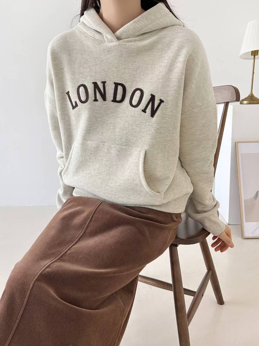 C26.休閒LONDON連帽大學TEE