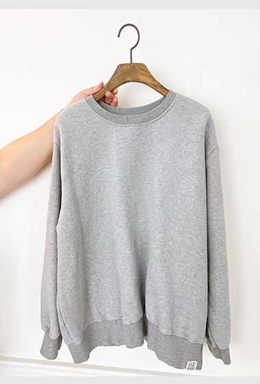 C24.卜派家落肩內刷毛素色大學TEE