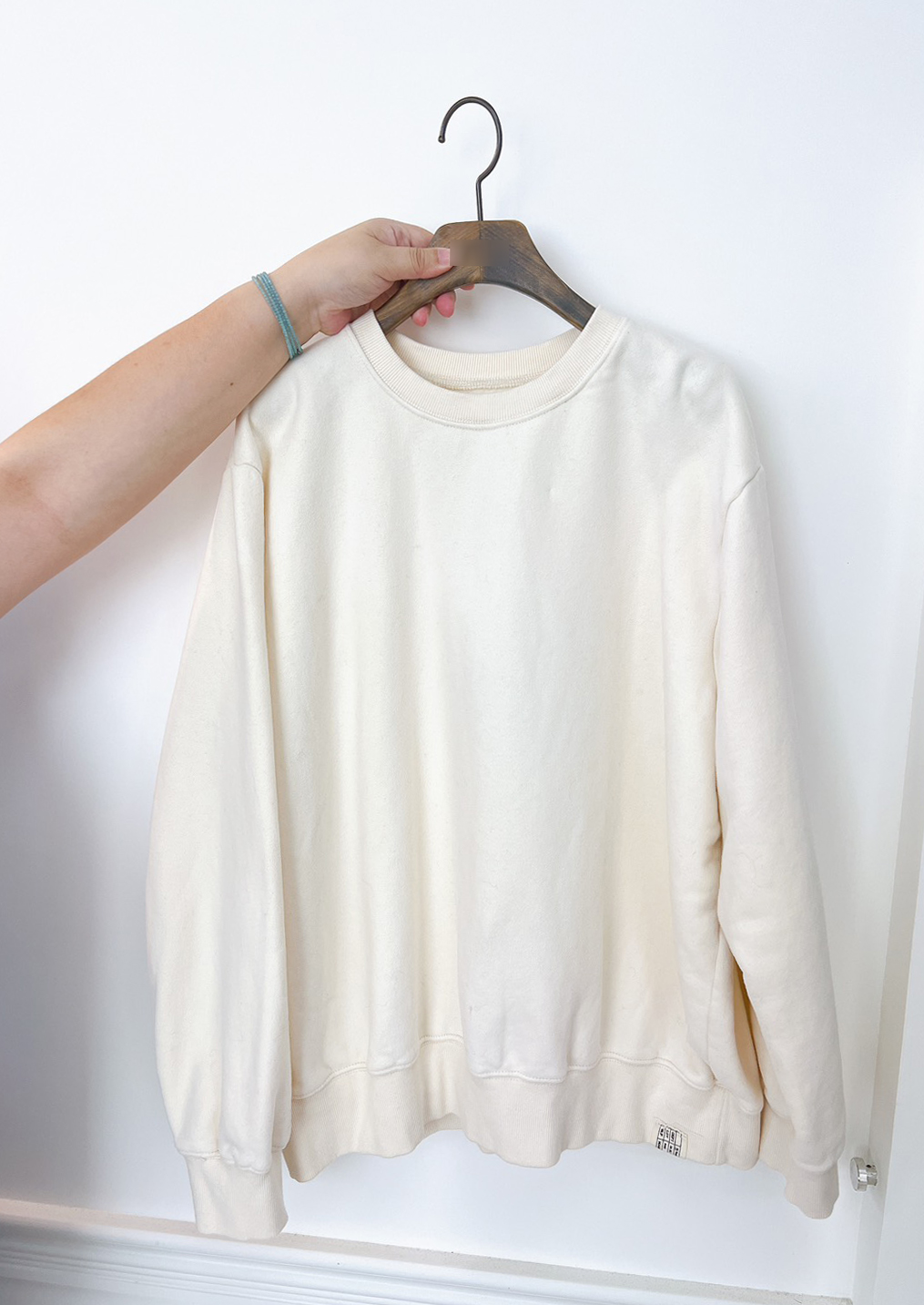 C24.卜派家落肩內刷毛素色大學TEE