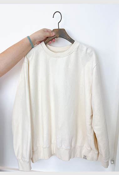 C24.卜派家落肩內刷毛素色大學TEE