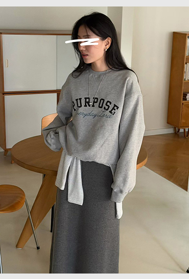 A56.瘦瘦歐膩PURPOSE刷毛大學TEE