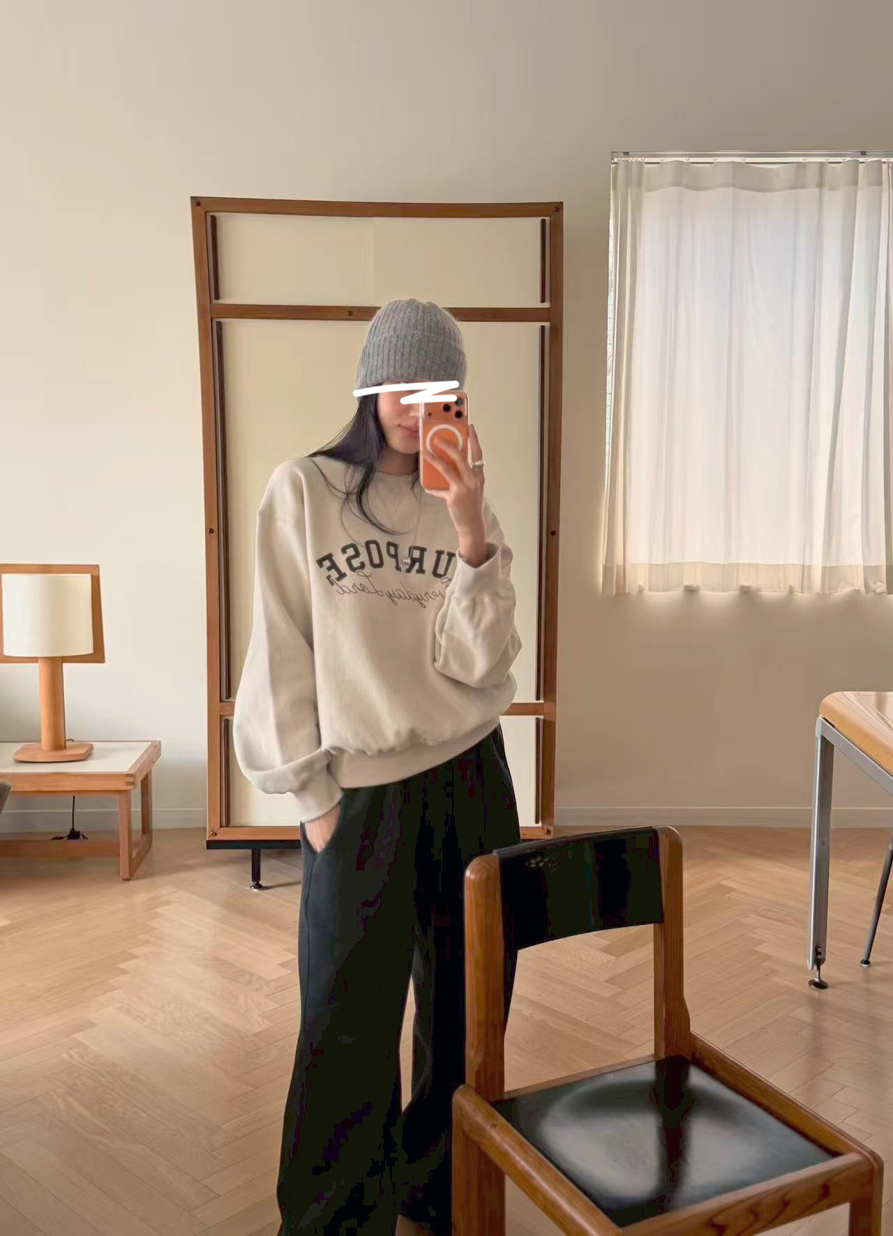 A56.瘦瘦歐膩PURPOSE刷毛大學TEE