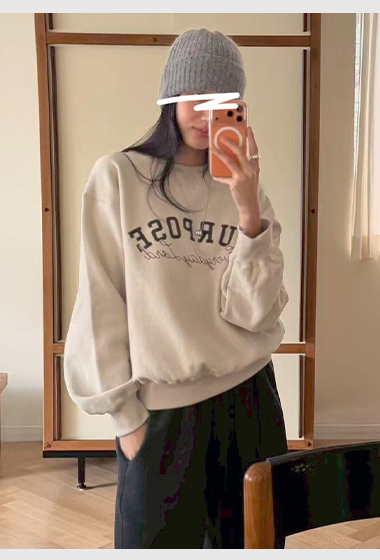 A56.瘦瘦歐膩PURPOSE刷毛大學TEE