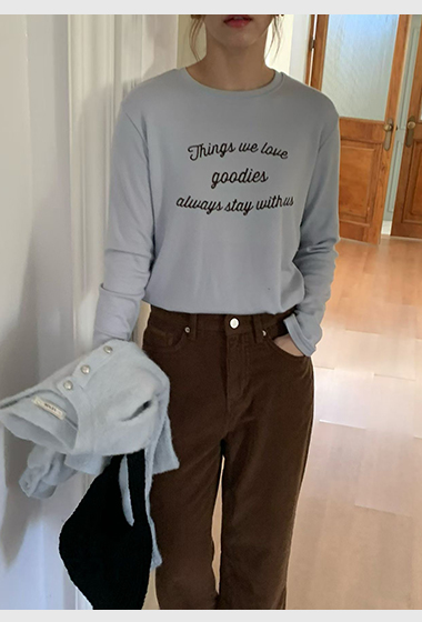 A69.日常莫蘭迪英文草寫TEE