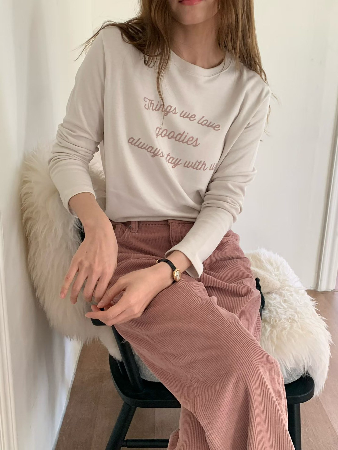 A69.日常莫蘭迪英文草寫TEE