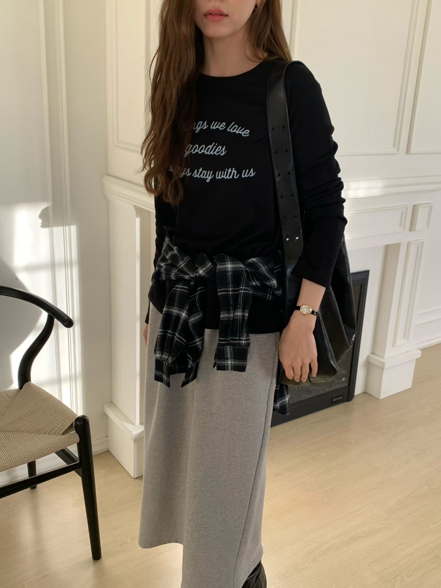 A69.日常莫蘭迪英文草寫TEE