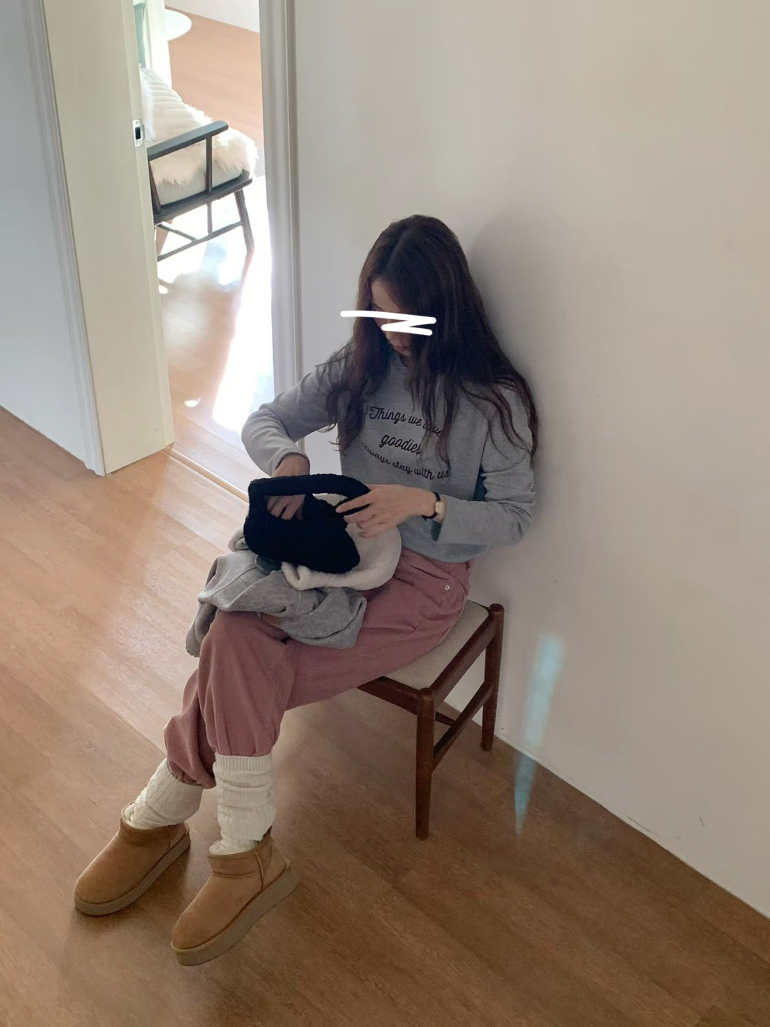 A69.日常莫蘭迪英文草寫TEE