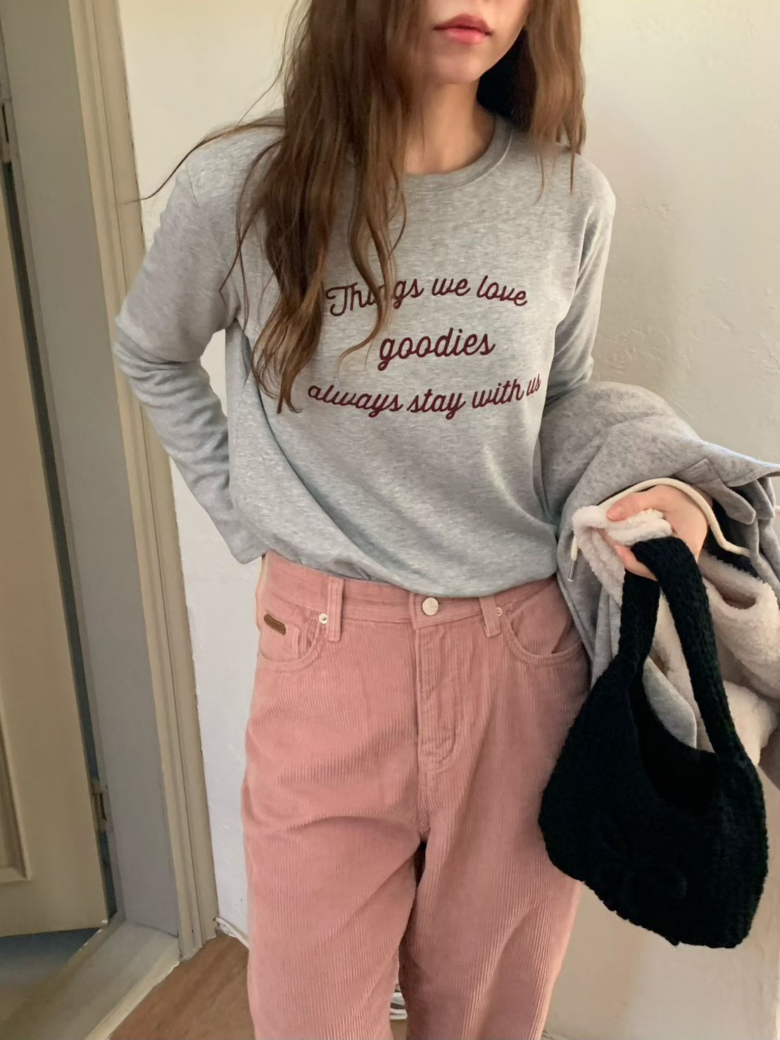 A69.日常莫蘭迪英文草寫TEE