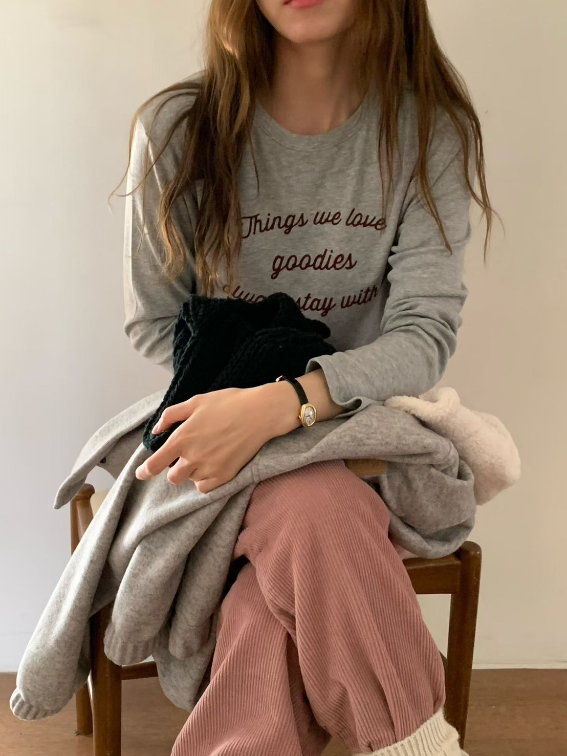 A69.日常莫蘭迪英文草寫TEE