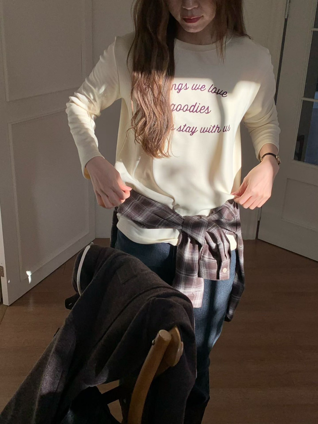 A69.日常莫蘭迪英文草寫TEE