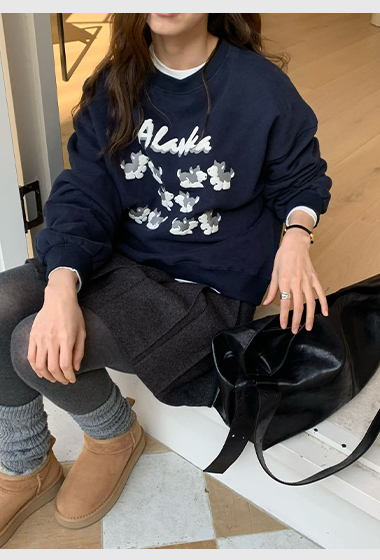 A70.俏皮狗狗好朋友刷毛大學TEE