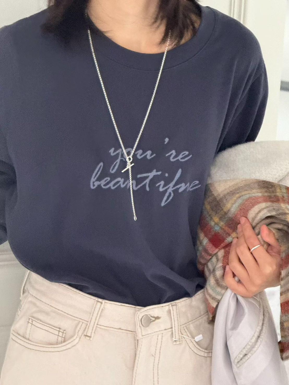 B06.日常冬季英文草寫TEE