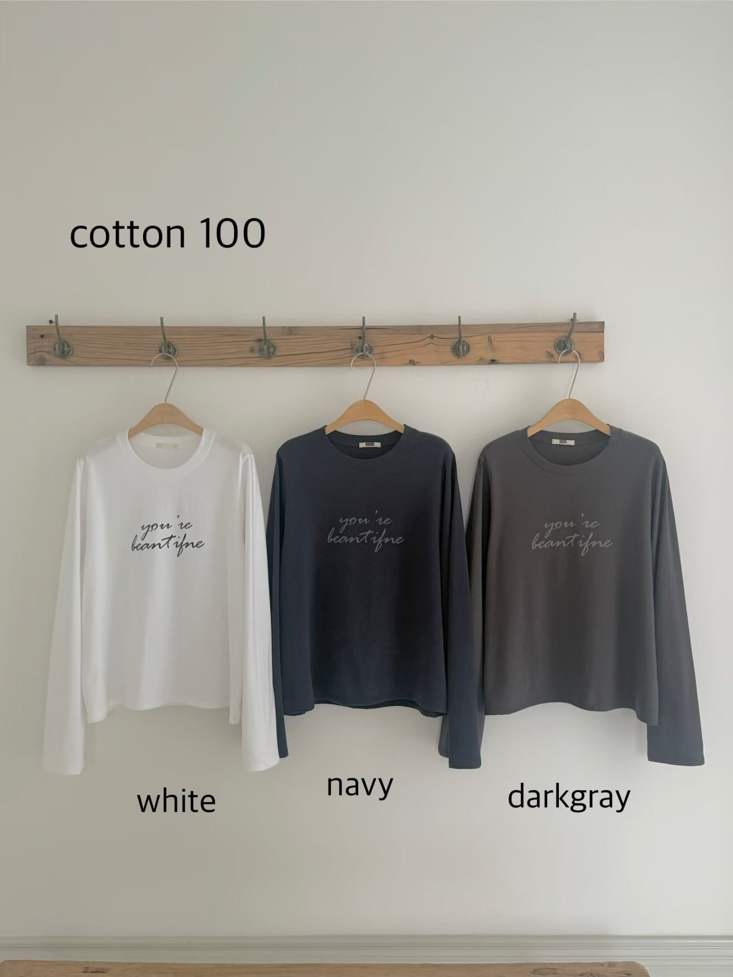 B06.日常冬季英文草寫TEE