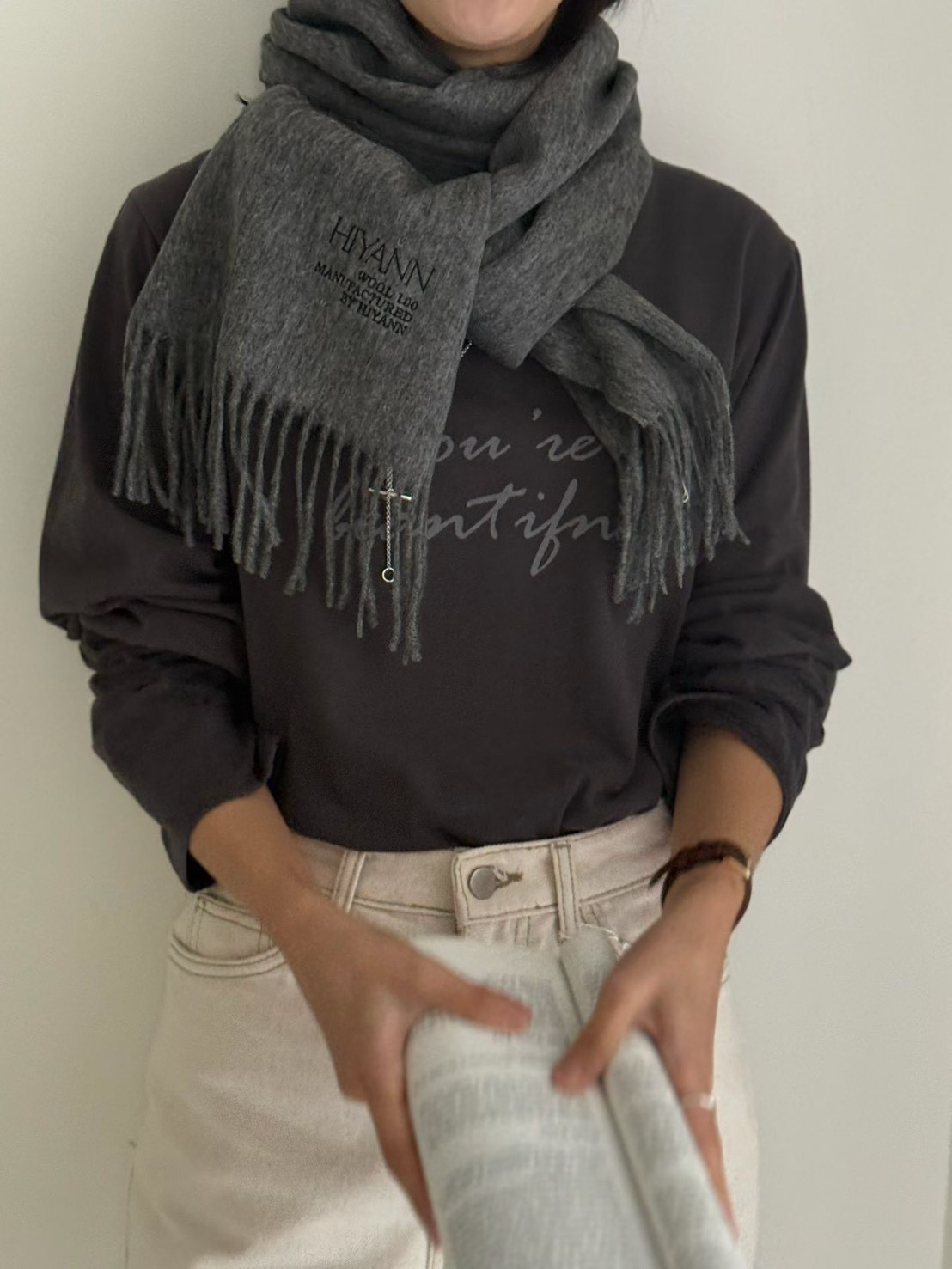 B06.日常冬季英文草寫TEE