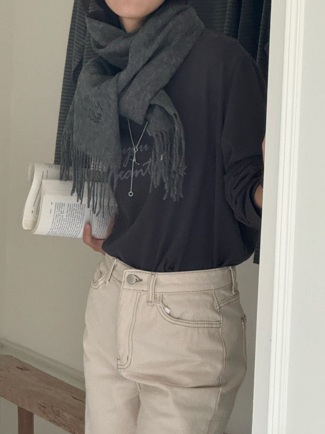 B06.日常冬季英文草寫TEE