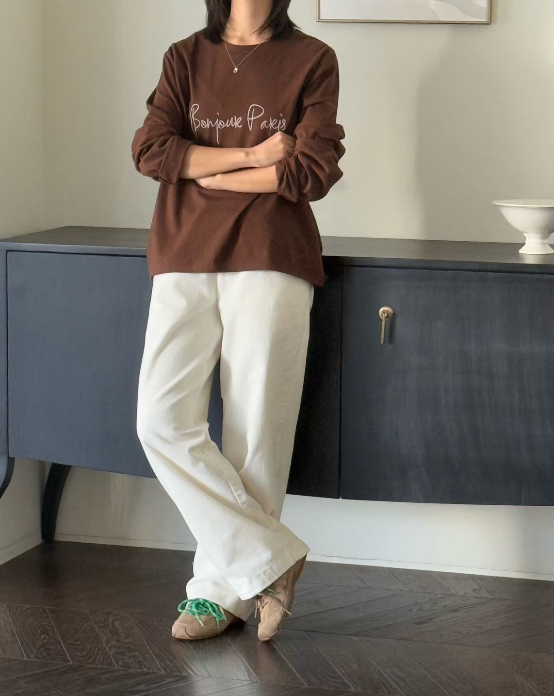 B10.Bonjour Paris長袖TEE