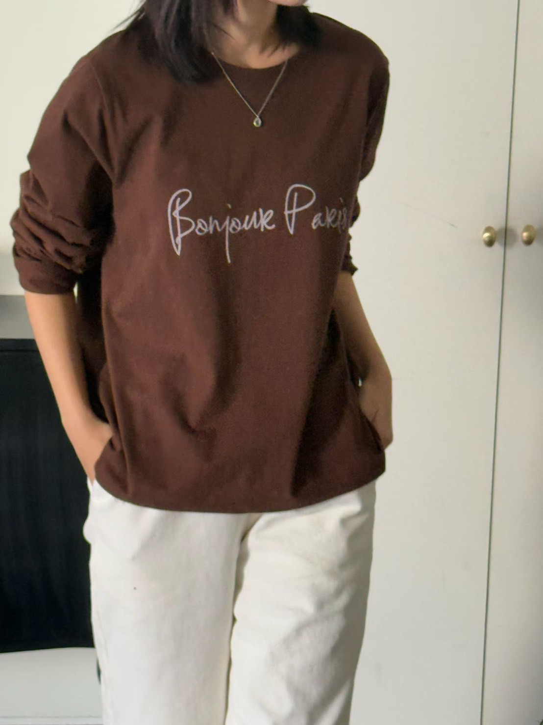 B10.Bonjour Paris長袖TEE