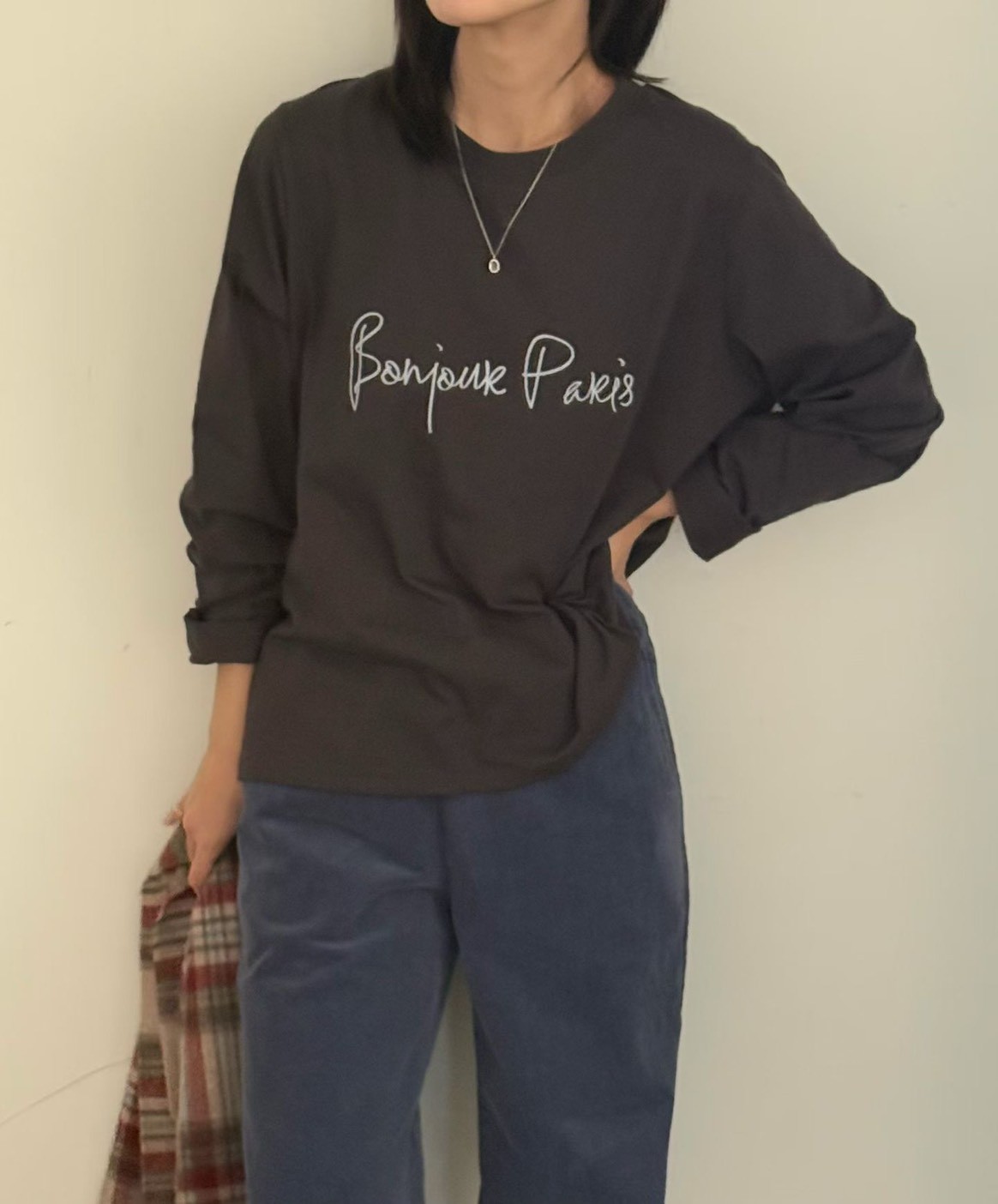 B10.Bonjour Paris長袖TEE