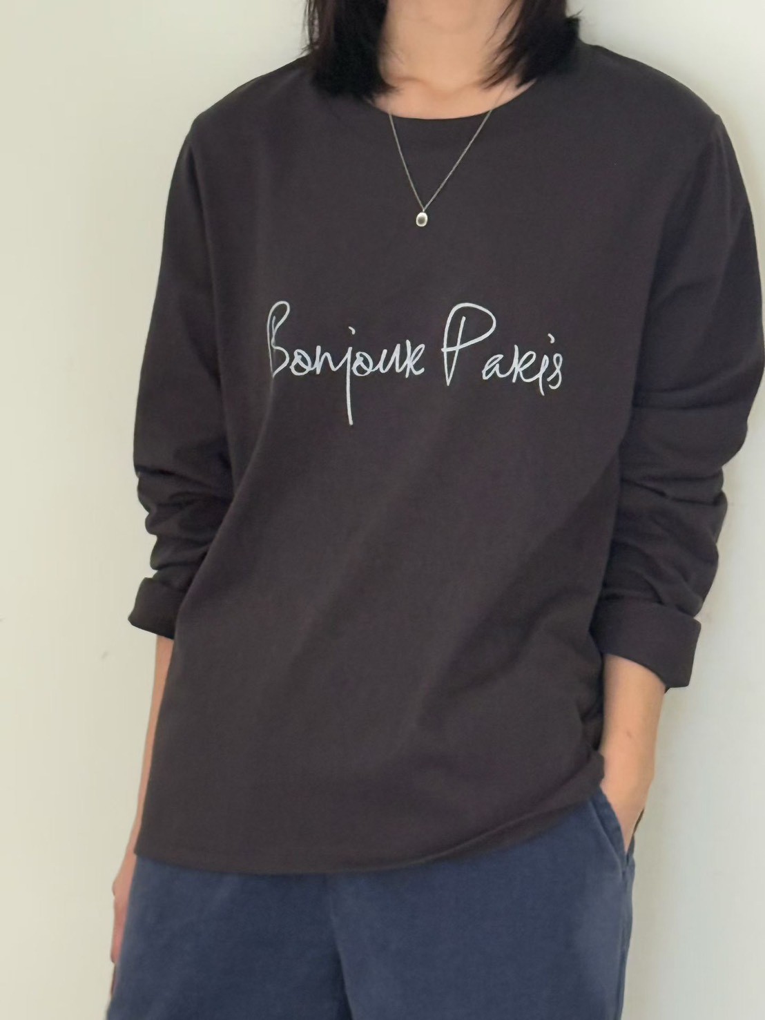 B10.Bonjour Paris長袖TEE