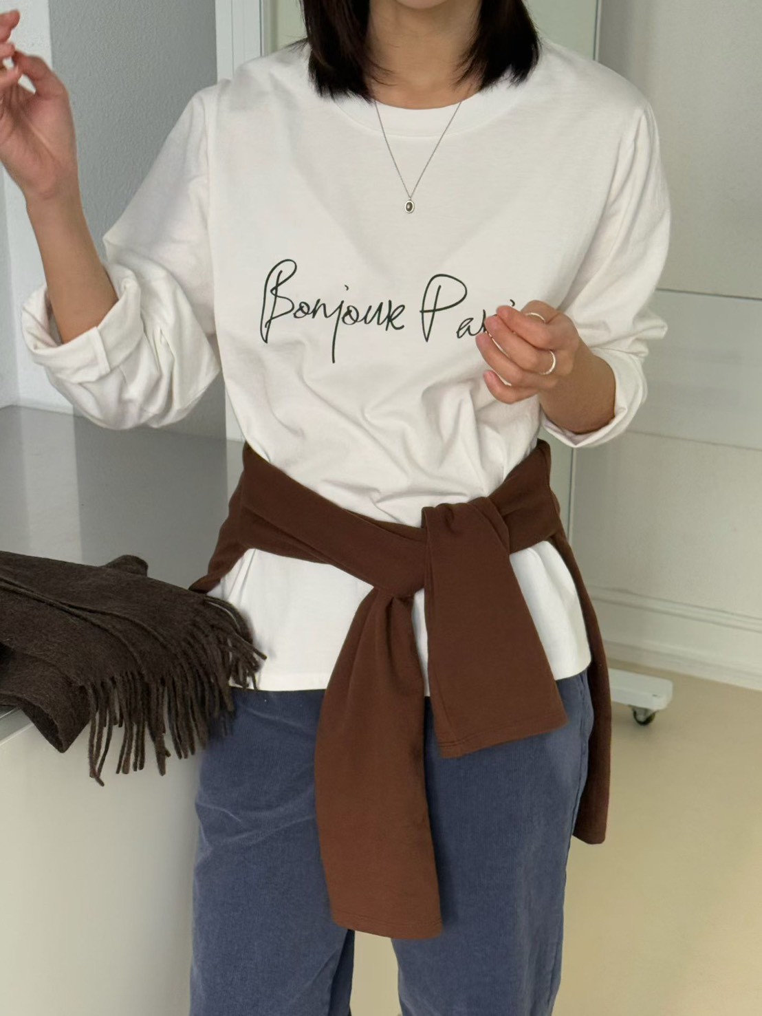 B10.Bonjour Paris長袖TEE