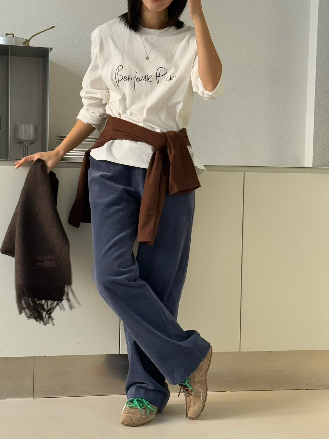 B10.Bonjour Paris長袖TEE