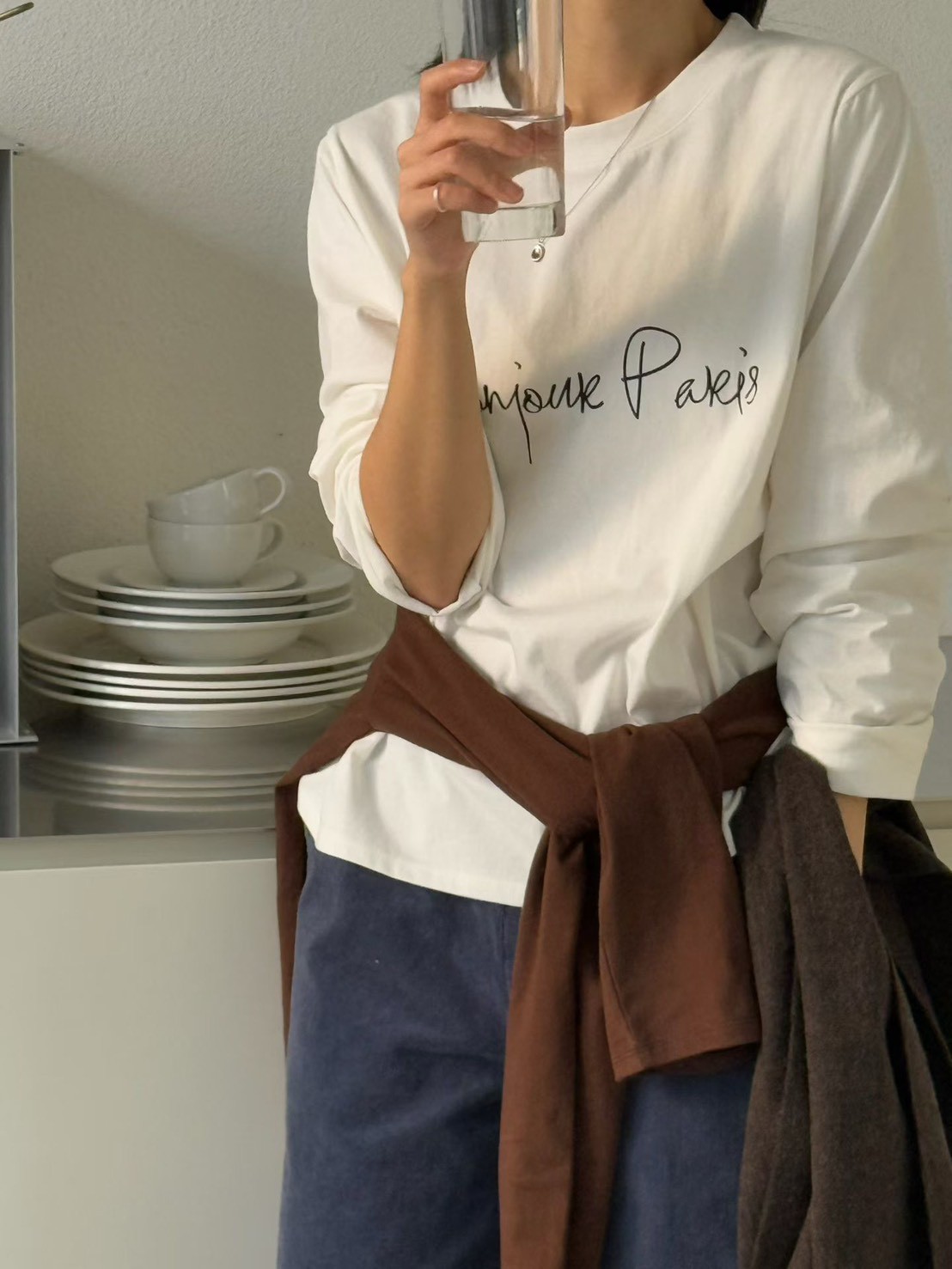 B10.Bonjour Paris長袖TEE