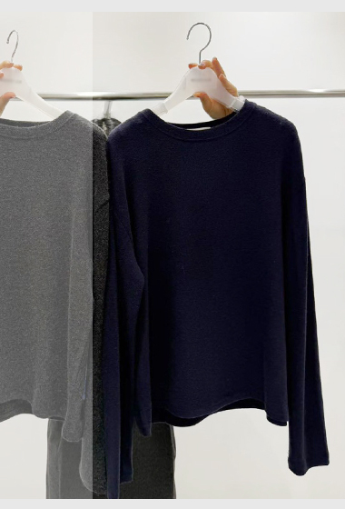 B29.質感家圓領Q彈落肩上衣