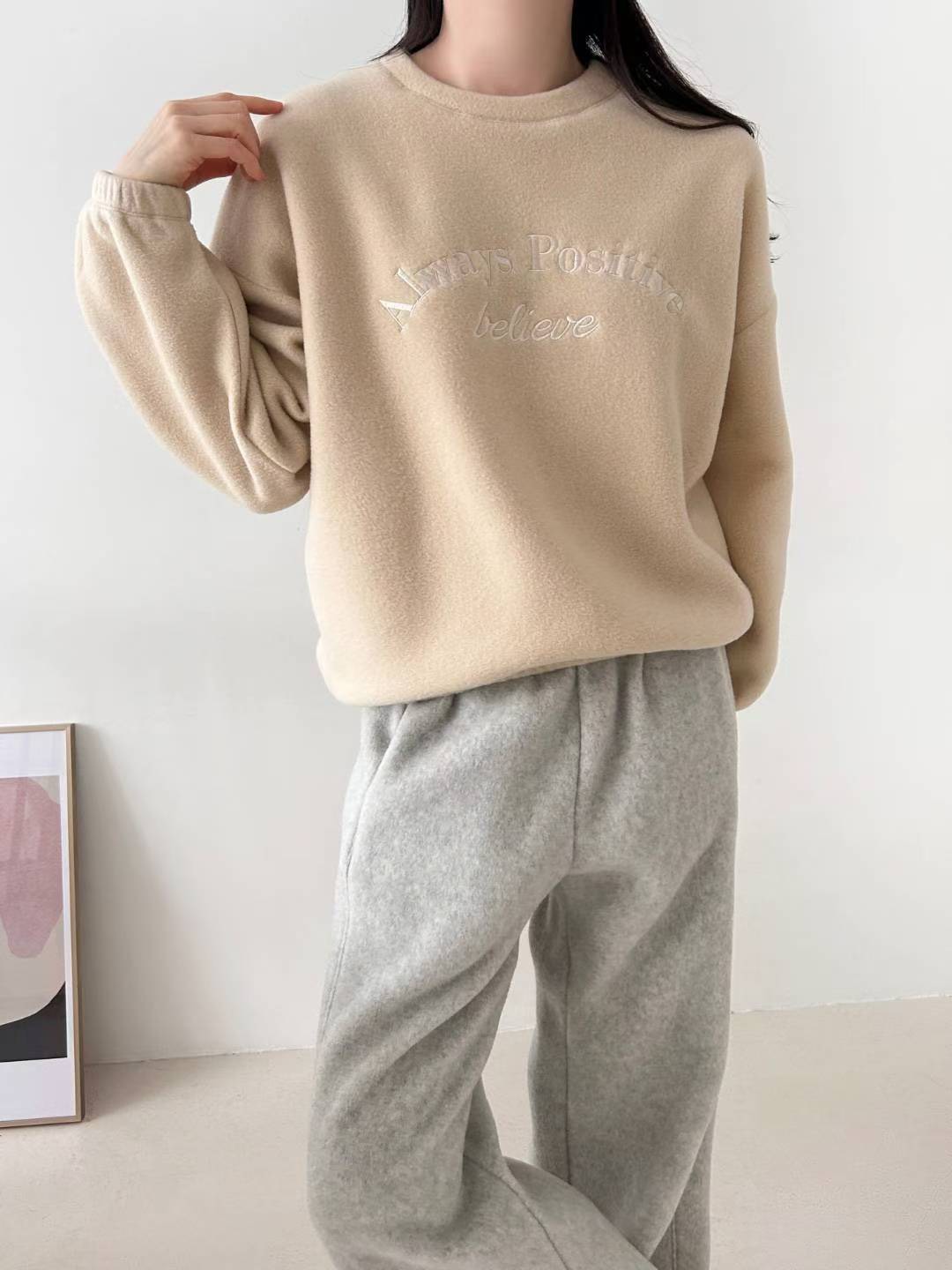 A14.Always Positive絨面縮口TEE