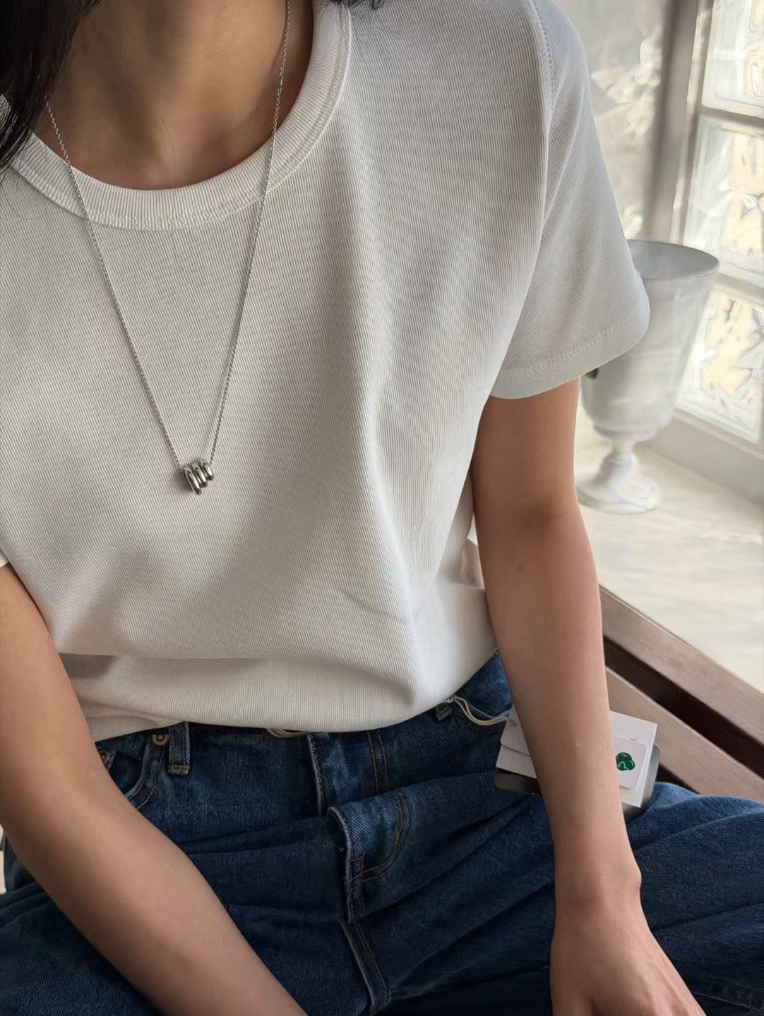 B21.瘦瘦歐膩圓領素色短TEE