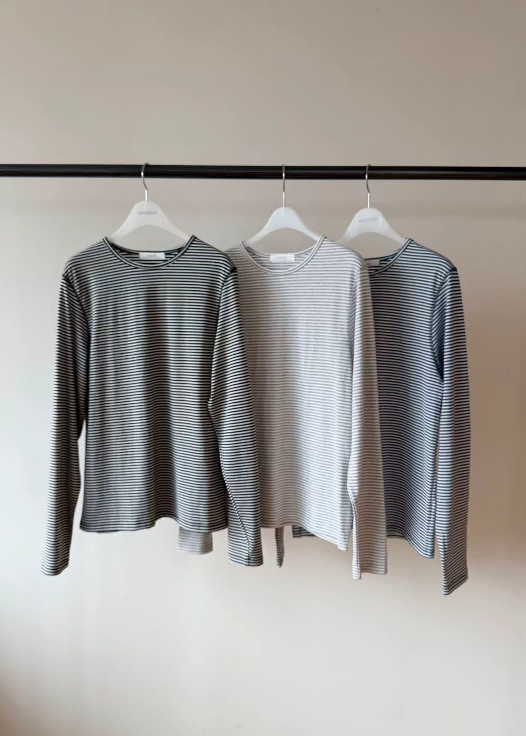 B23.瘦瘦歐膩日常細條紋TEE