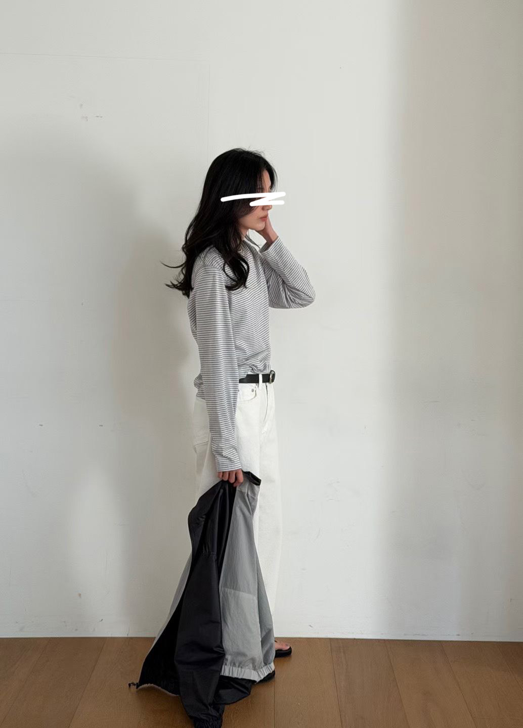 B23.瘦瘦歐膩日常細條紋TEE