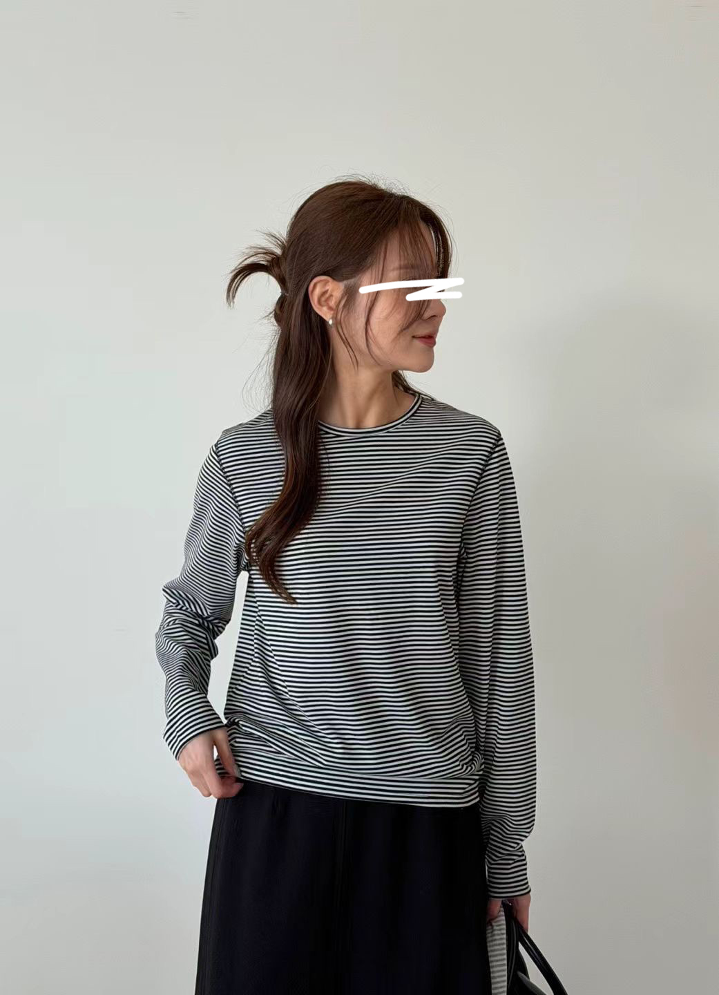 B23.瘦瘦歐膩日常細條紋TEE