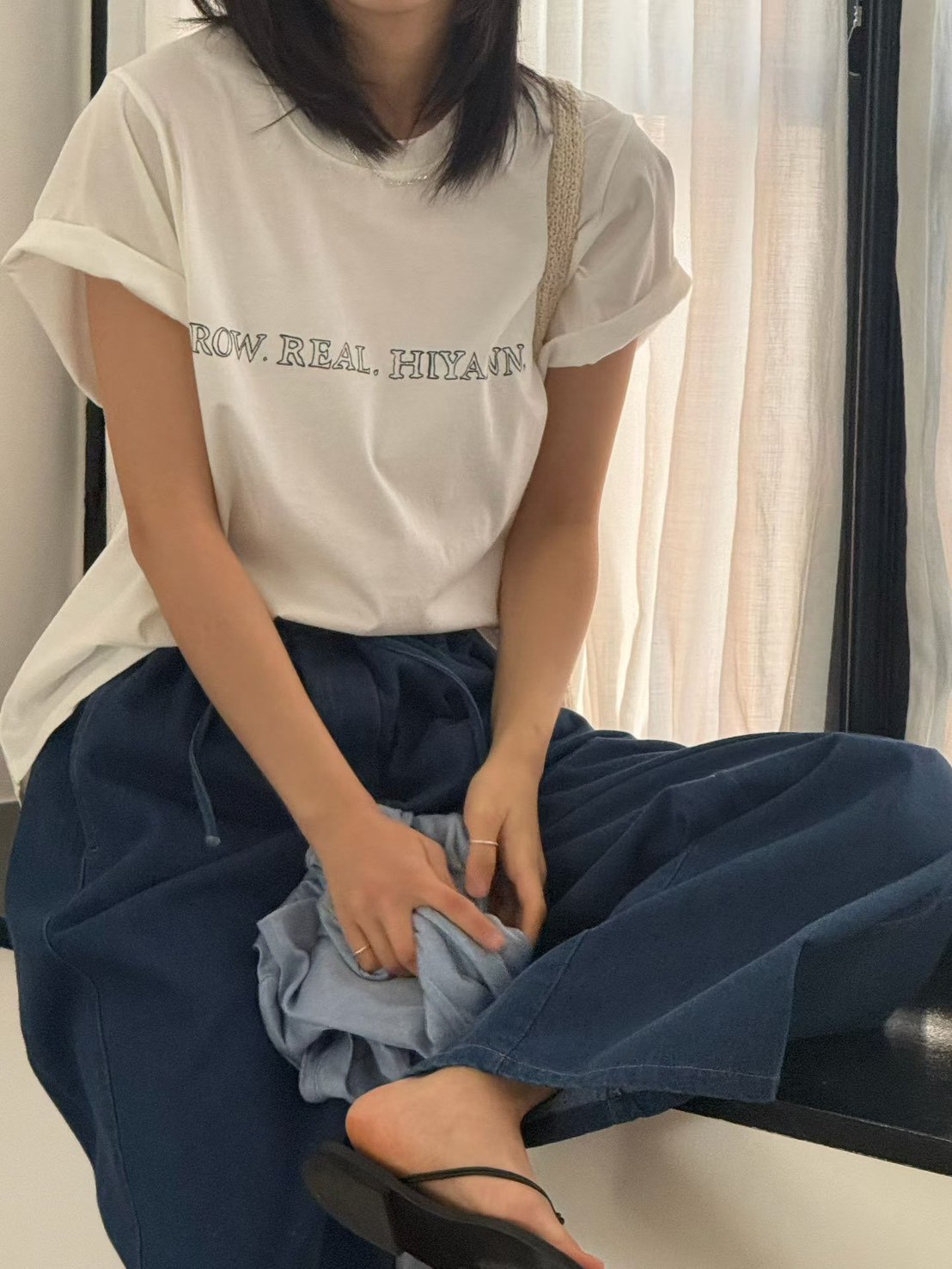 B38.休閒自在印字短TEE