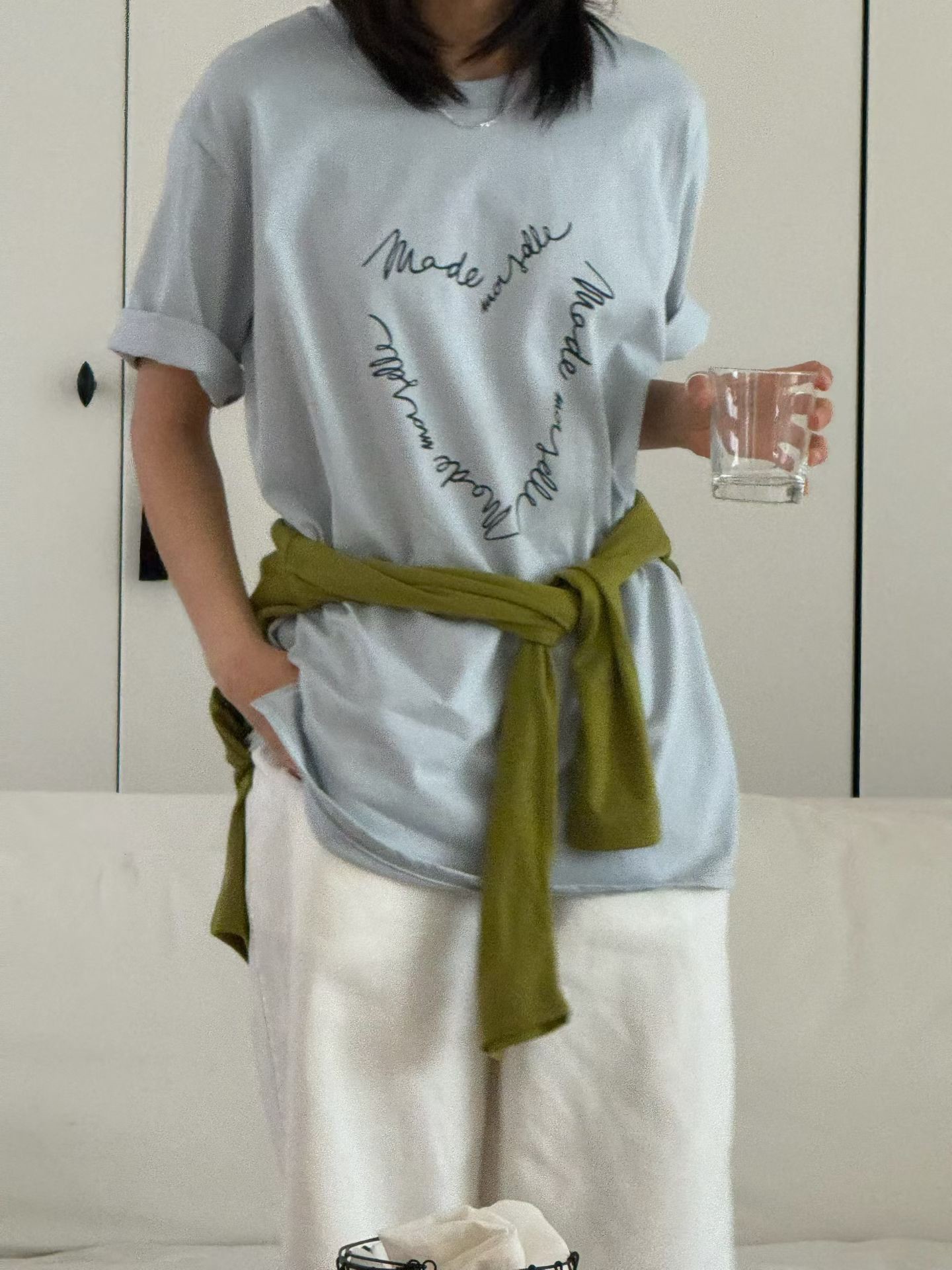 B37.可愛愛心排字寬鬆TEE