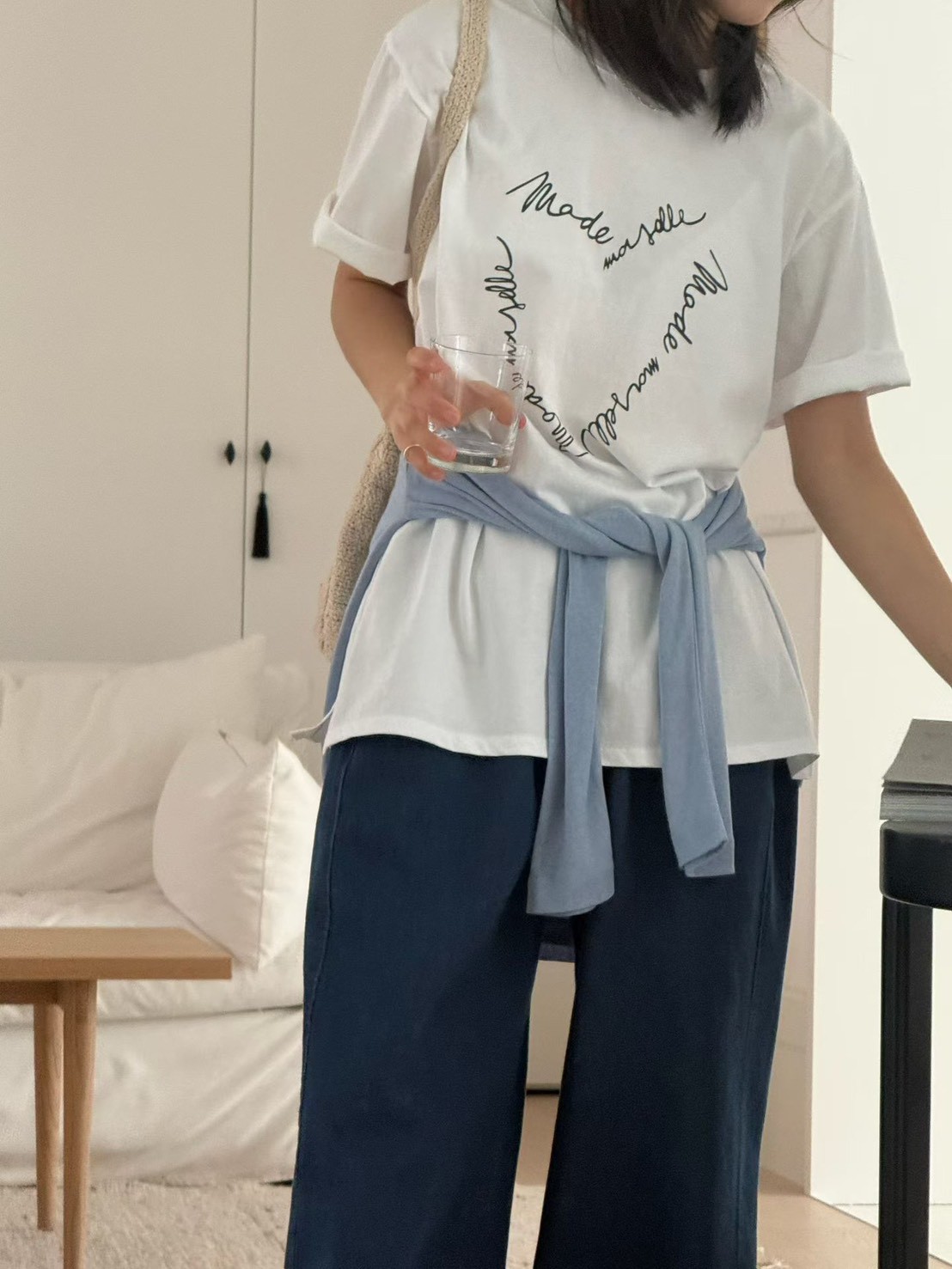 B37.可愛愛心排字寬鬆TEE