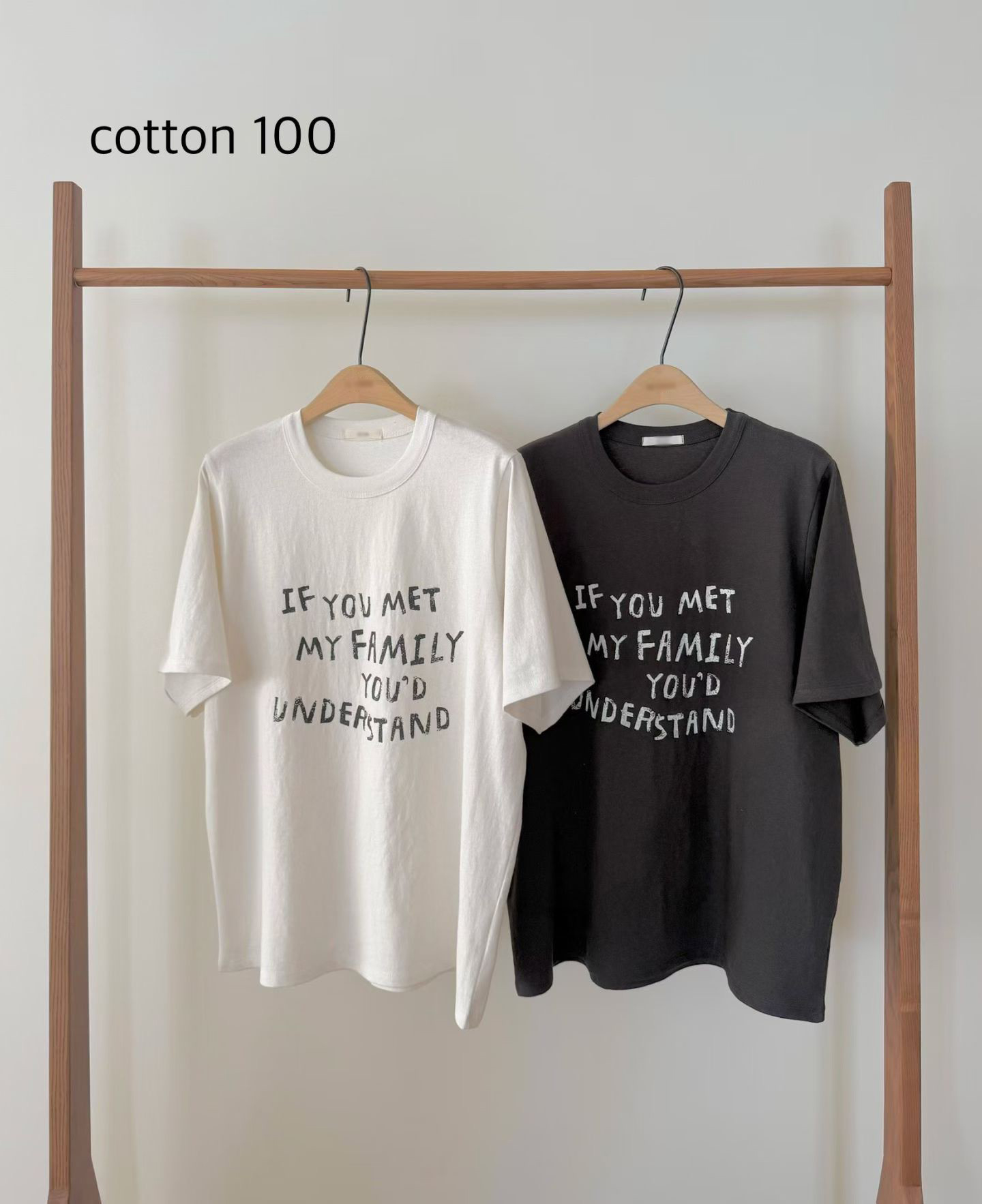 B39.手繪印字寬鬆TEE