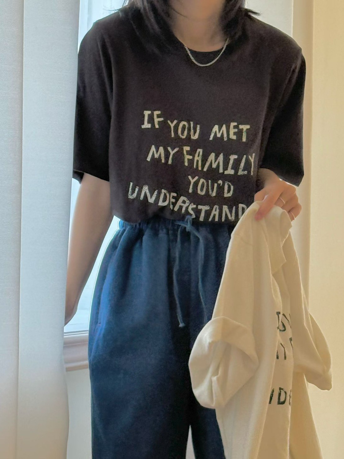 B39.手繪印字寬鬆TEE