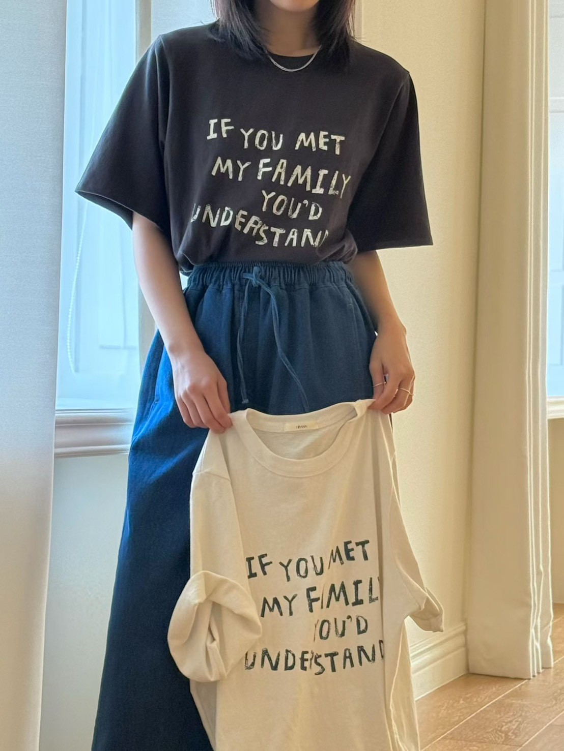 B39.手繪印字寬鬆TEE