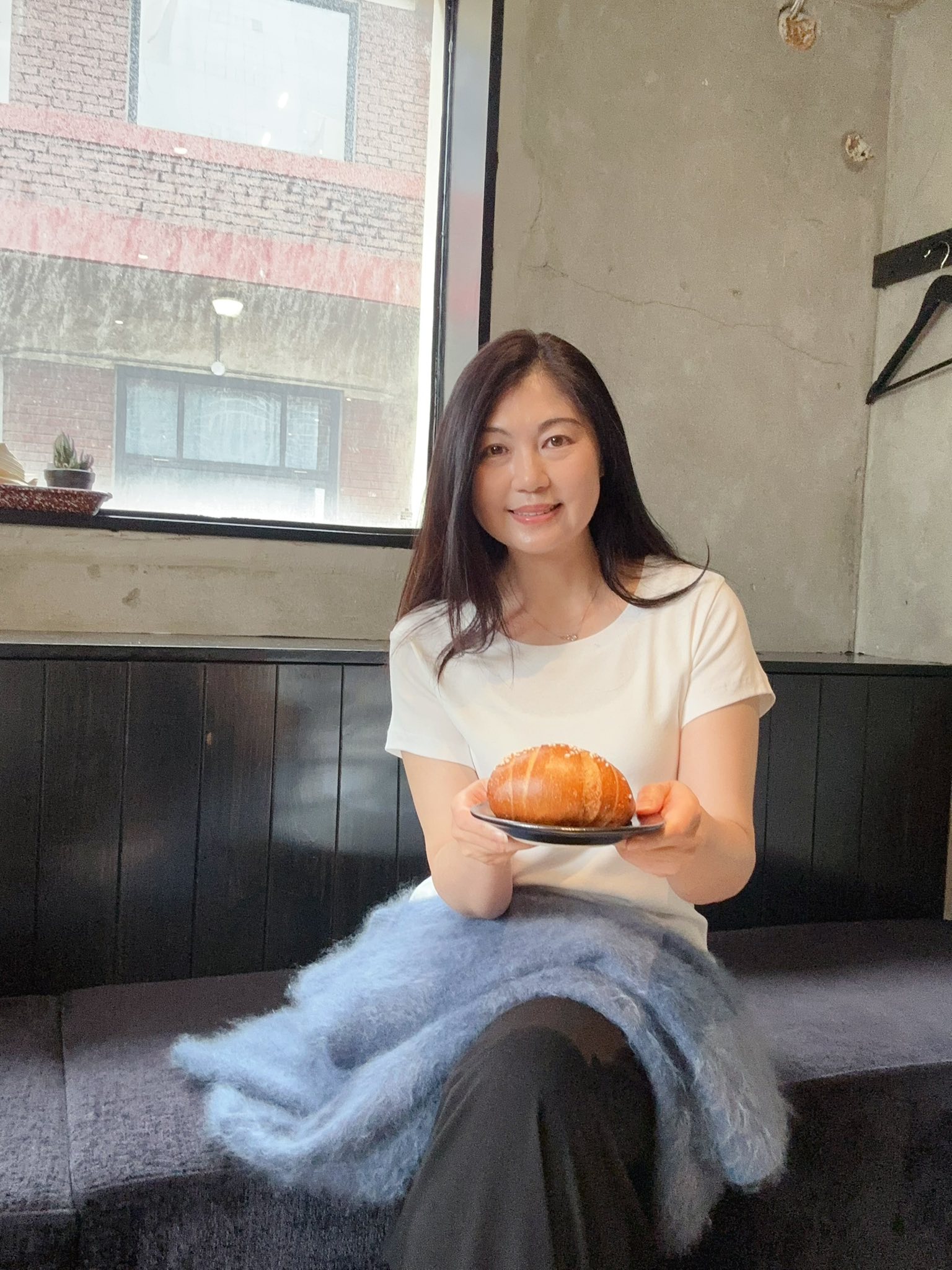 日常素面大圓領彈性短袖TEE