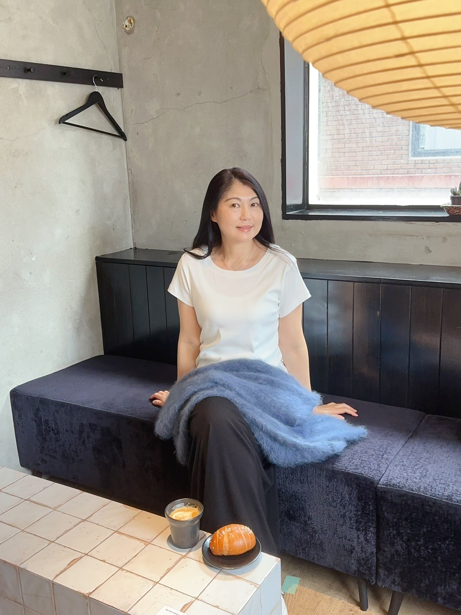 日常素面大圓領彈性短袖TEE