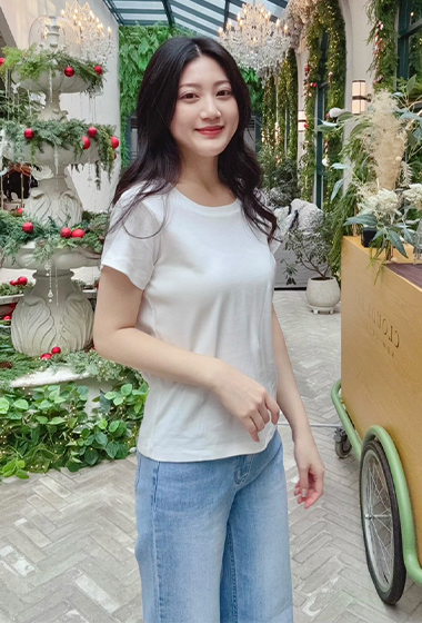 A04.日常素面大圓領彈性短袖TEE