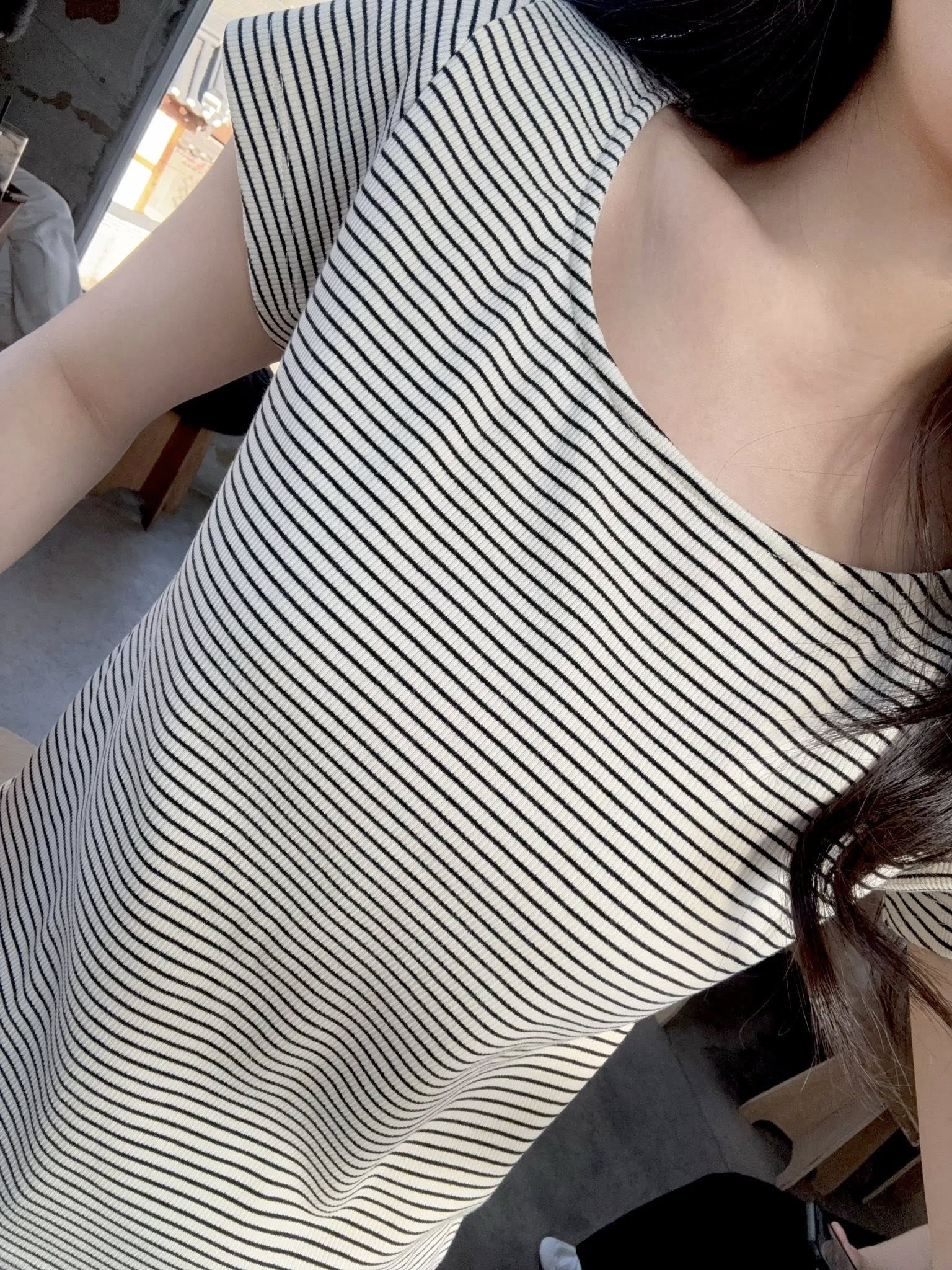 海軍風條紋圓領短袖TEE